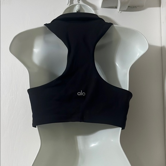 Alo Black Collared Women's Top - Picture 2 of 5